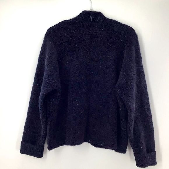 Pilcro & the Letterpress Navy Blue & Metallic Silver Cardigan One Size Fits Most - Picture 5 of 9